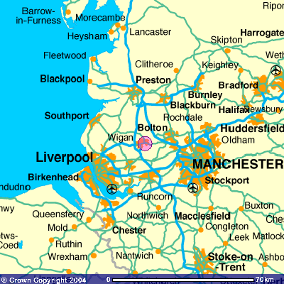 Wigan map