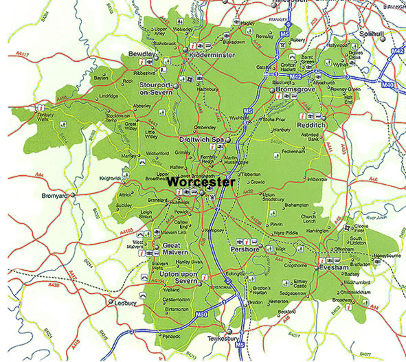 Worcester map