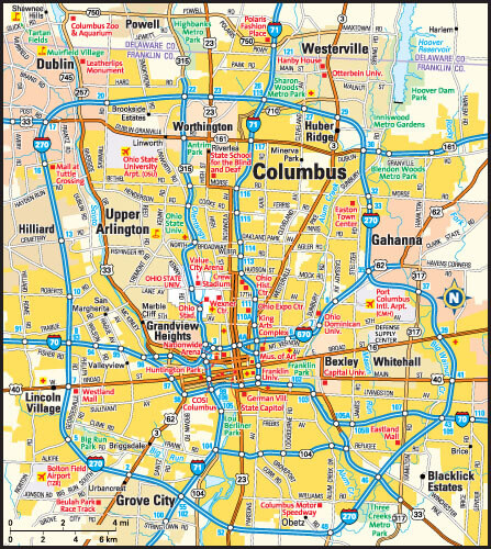 Columbus Ohio Map