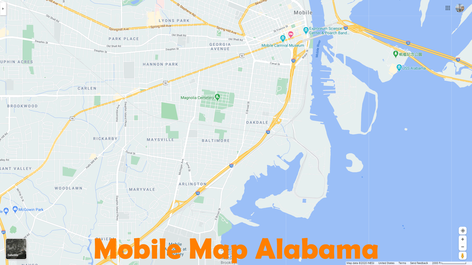 Map Of Mobile Alabama Mobile, Alabama Map