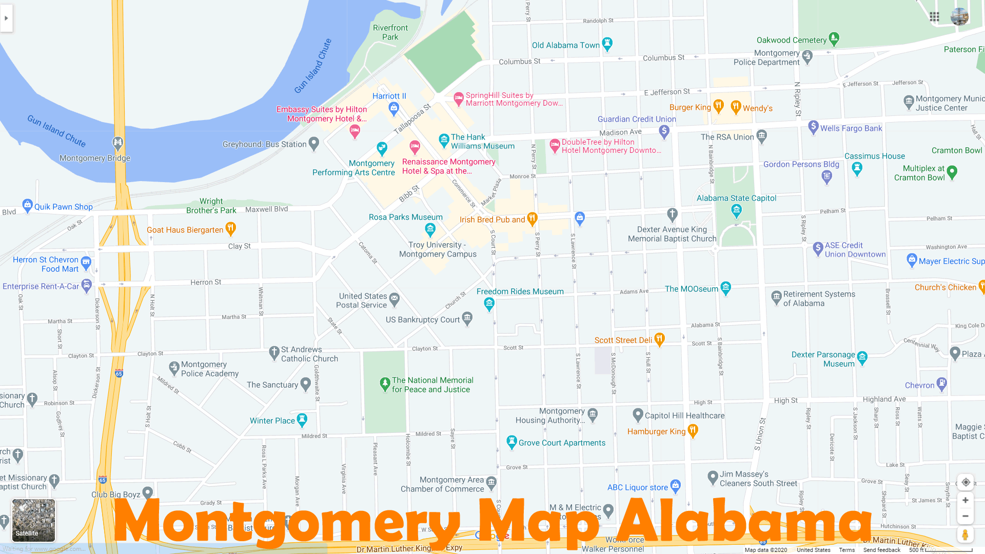 Montgomery Alabama Map United States