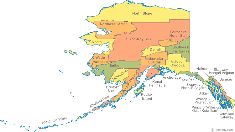 Alaska County Map