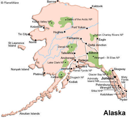 map of alaska