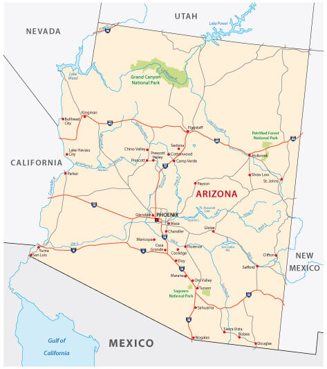 Map of Arizona