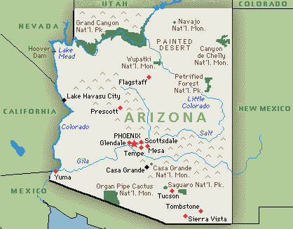 Arizona Recreational Map