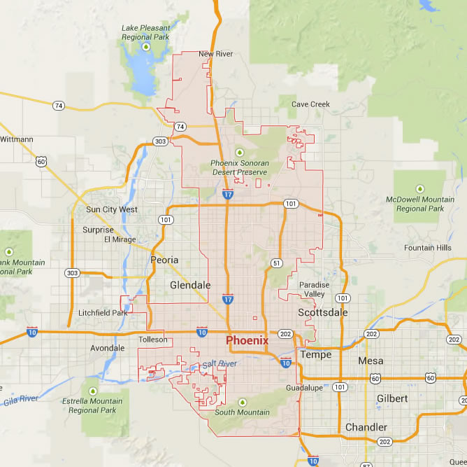 Phoenix Arizona Map - United States