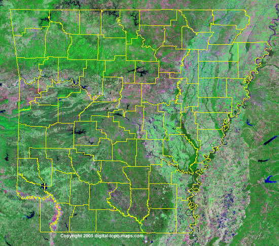 Arkansas Satellite images