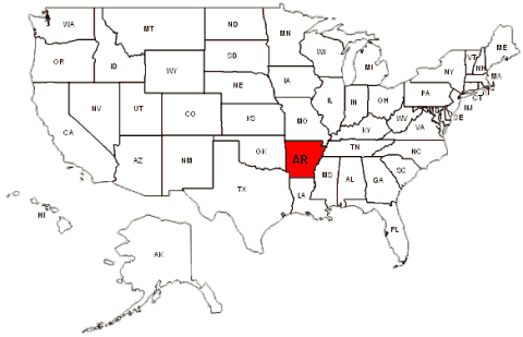 Arkansas States Map
