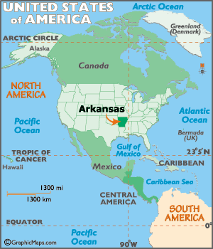 Arkansas USA Map