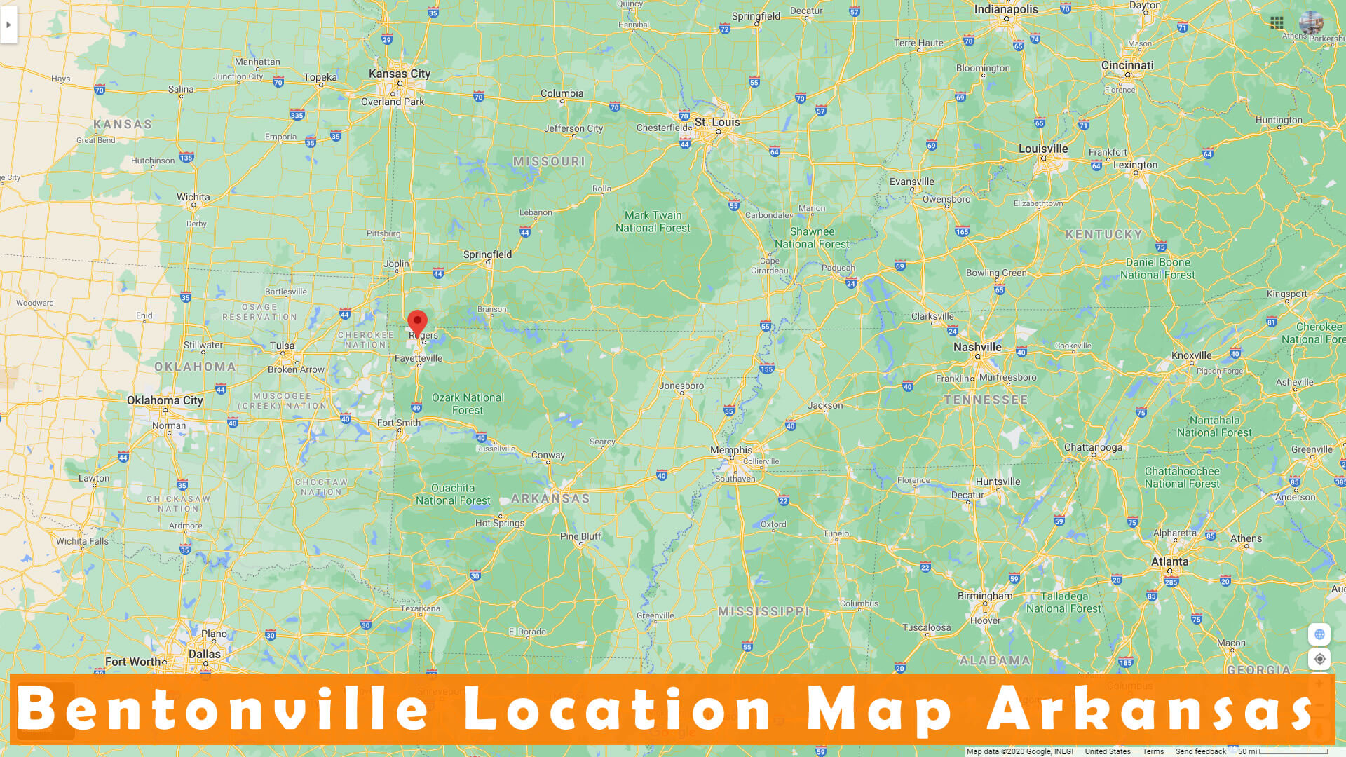 Bentonville Arkansas On Map Bentonville, Arkansas Map