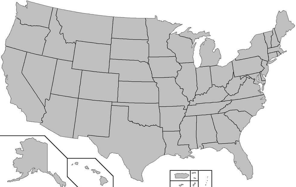 Blank Map of the United States