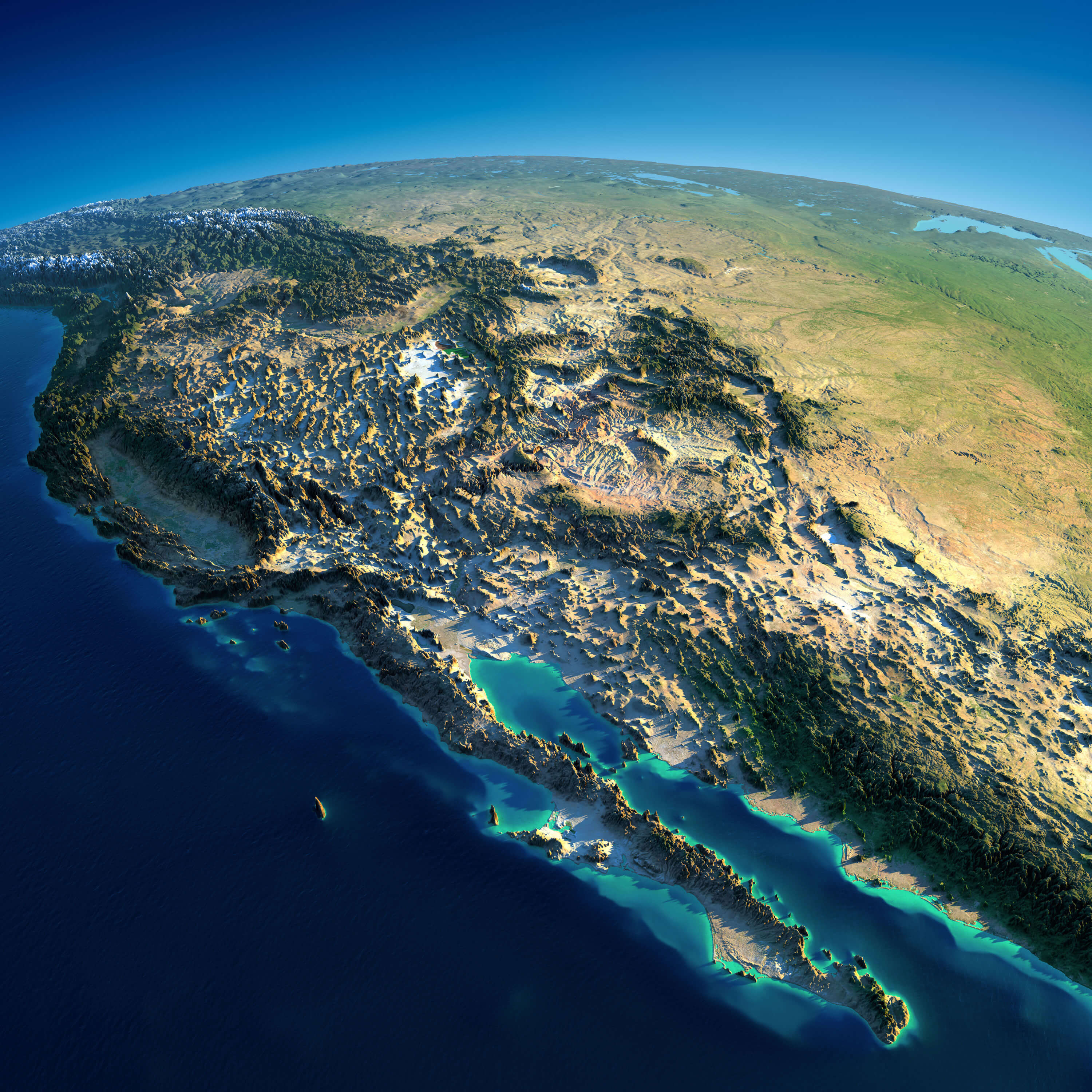 California Satellite Map
