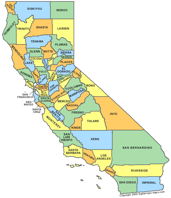 california county map