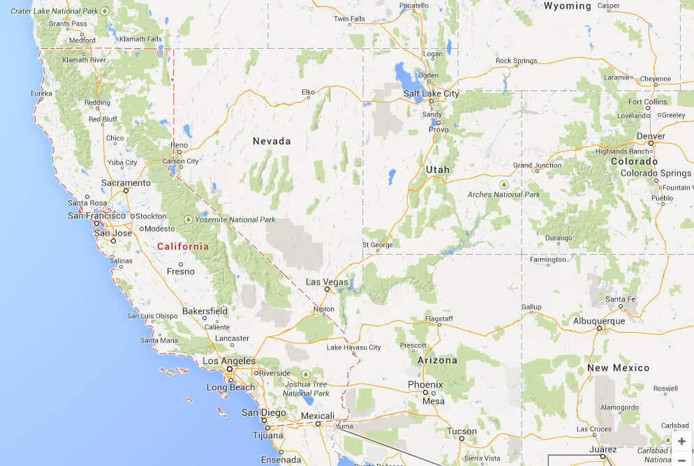 California Google Map