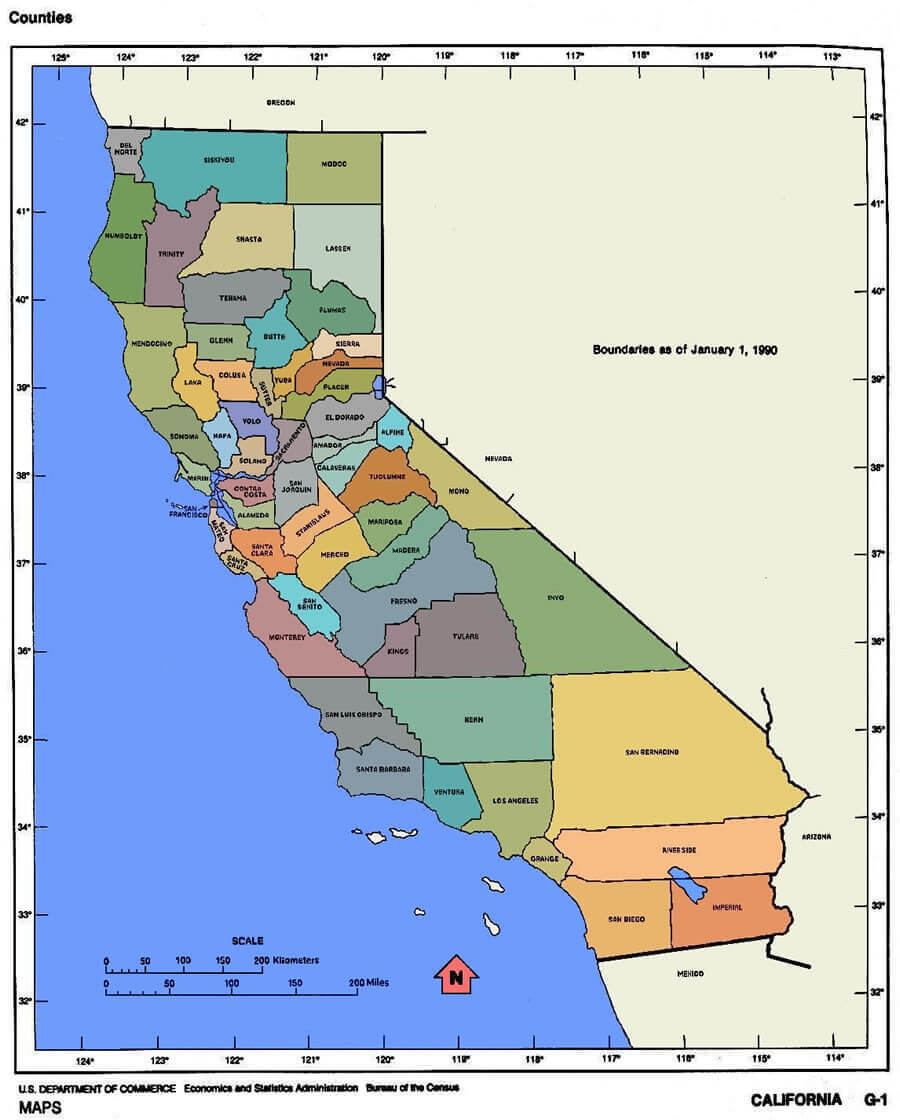 Show Me A Map Of California California Map
