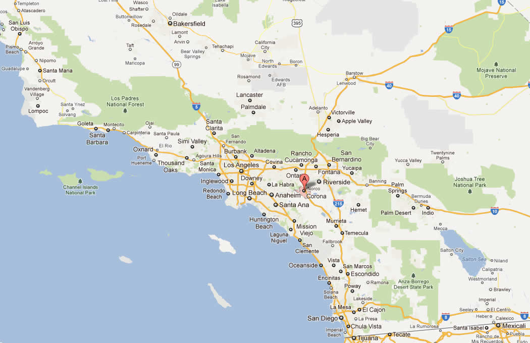 corona map south california