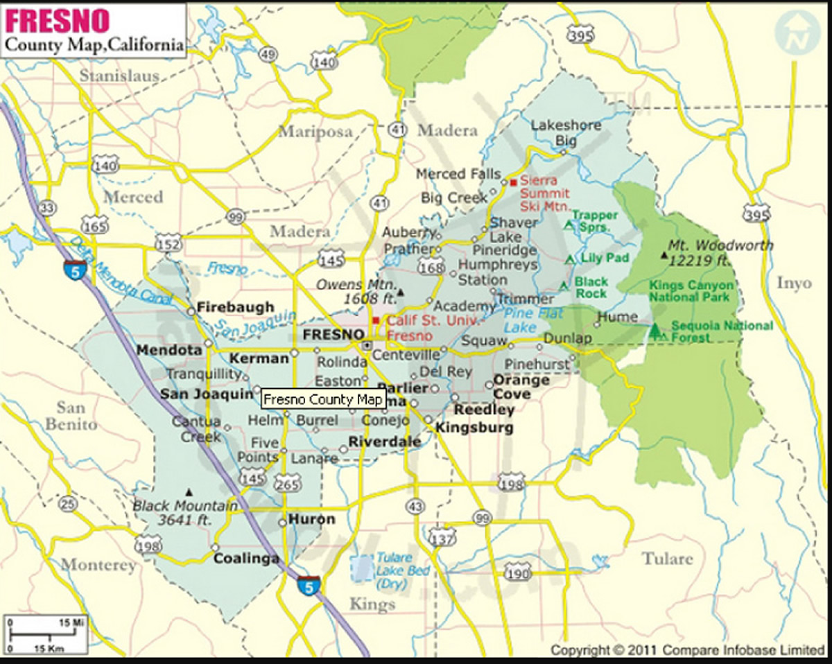 Fresno, California Map