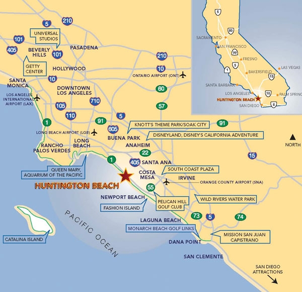 huntington beach cities map