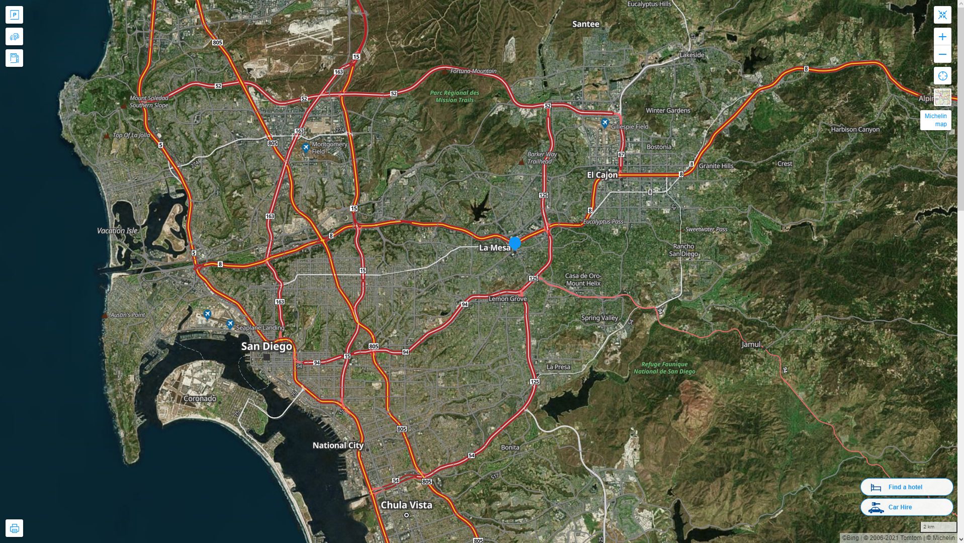 La Mesa California Map - La Mesa%20California%20Highway%20and%20Road%20Map%20with%20Satellite%20View