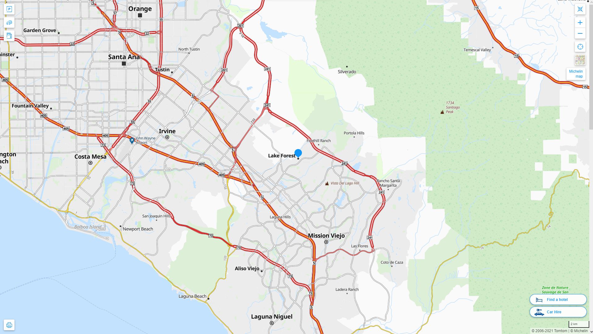 Lake Forest, California Map