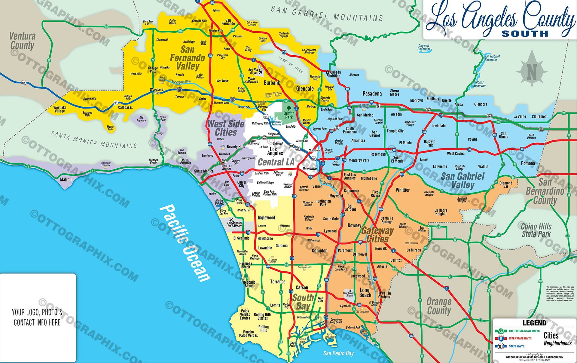 Los Angeles Maps, California