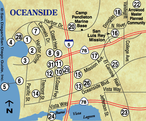 downtown map of oceanside