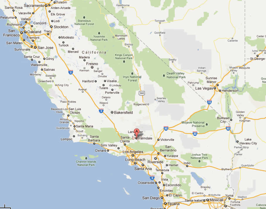 palmdale map california