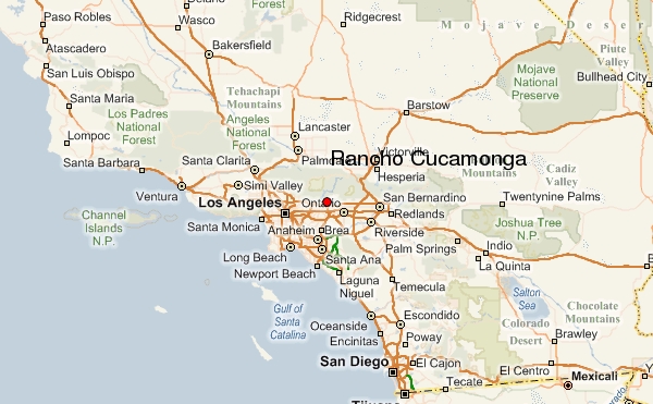 rancho cucamonga map los angeles