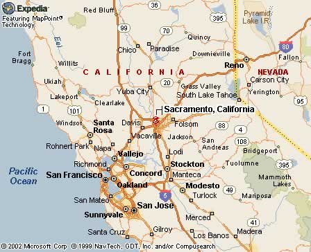 Sacramento California Map