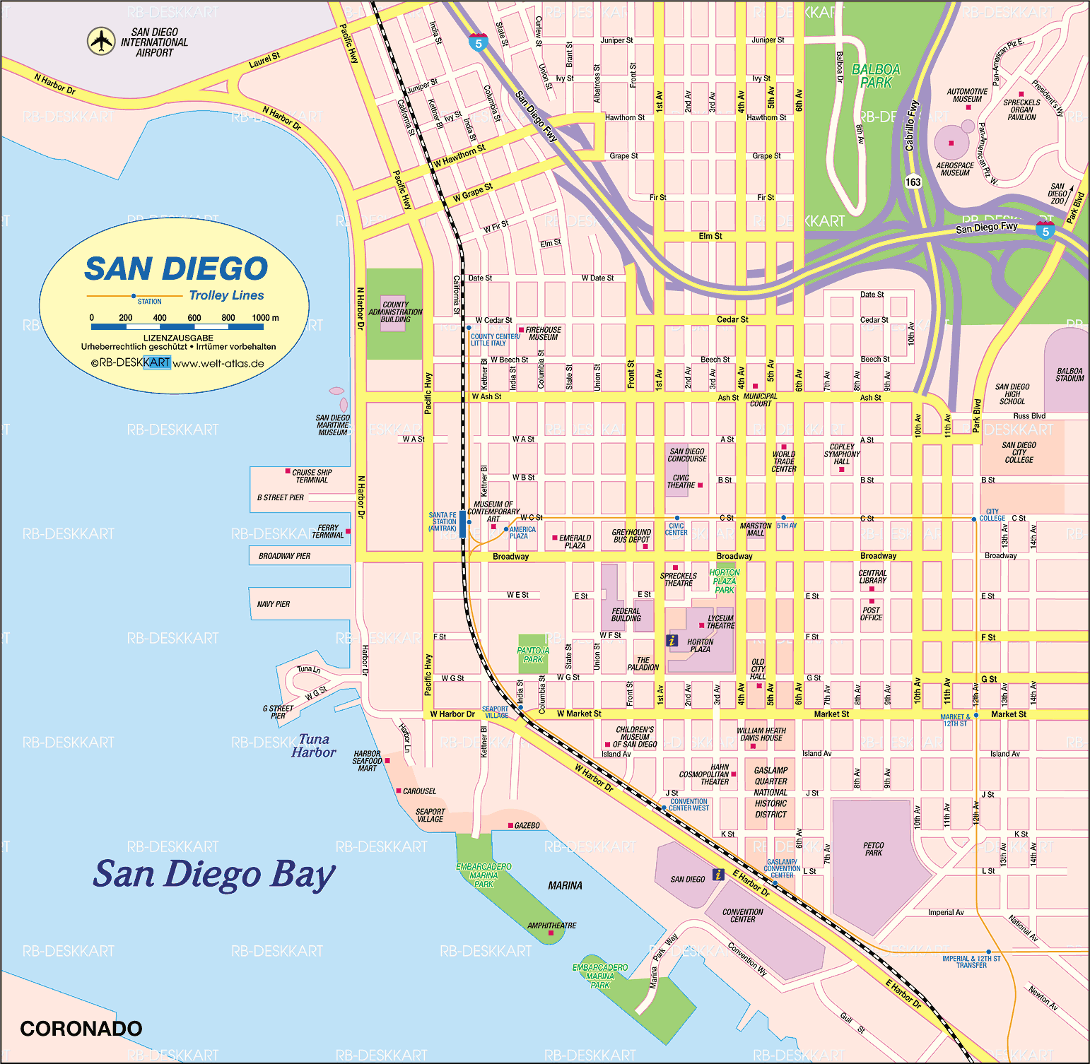 San Diego California Map