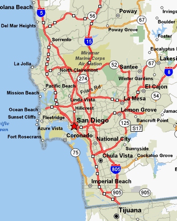 San Diego Map United States