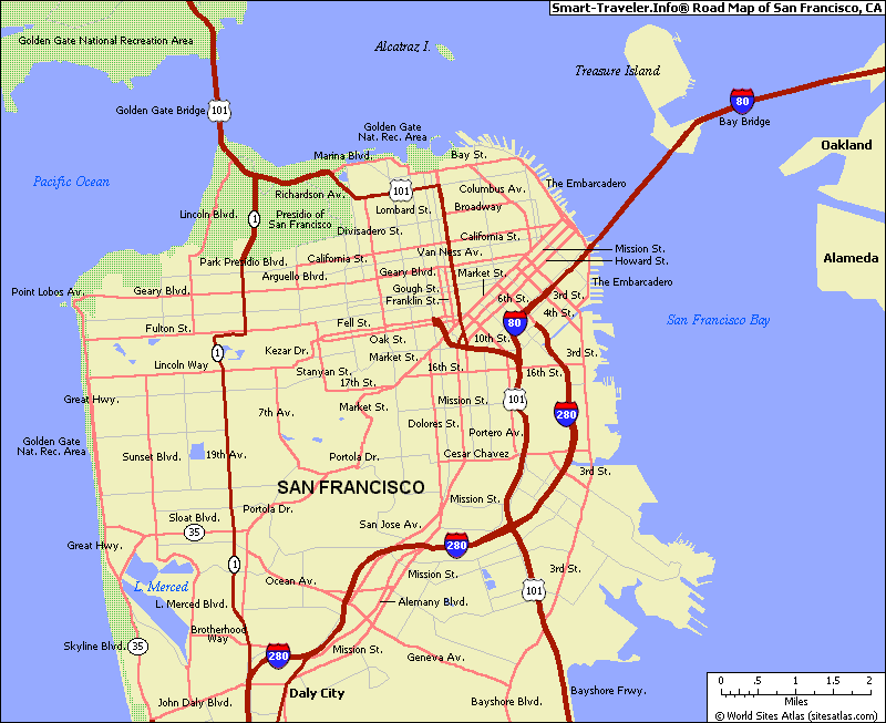 San Francisco California Map