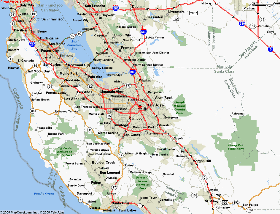 San Jose, California Map