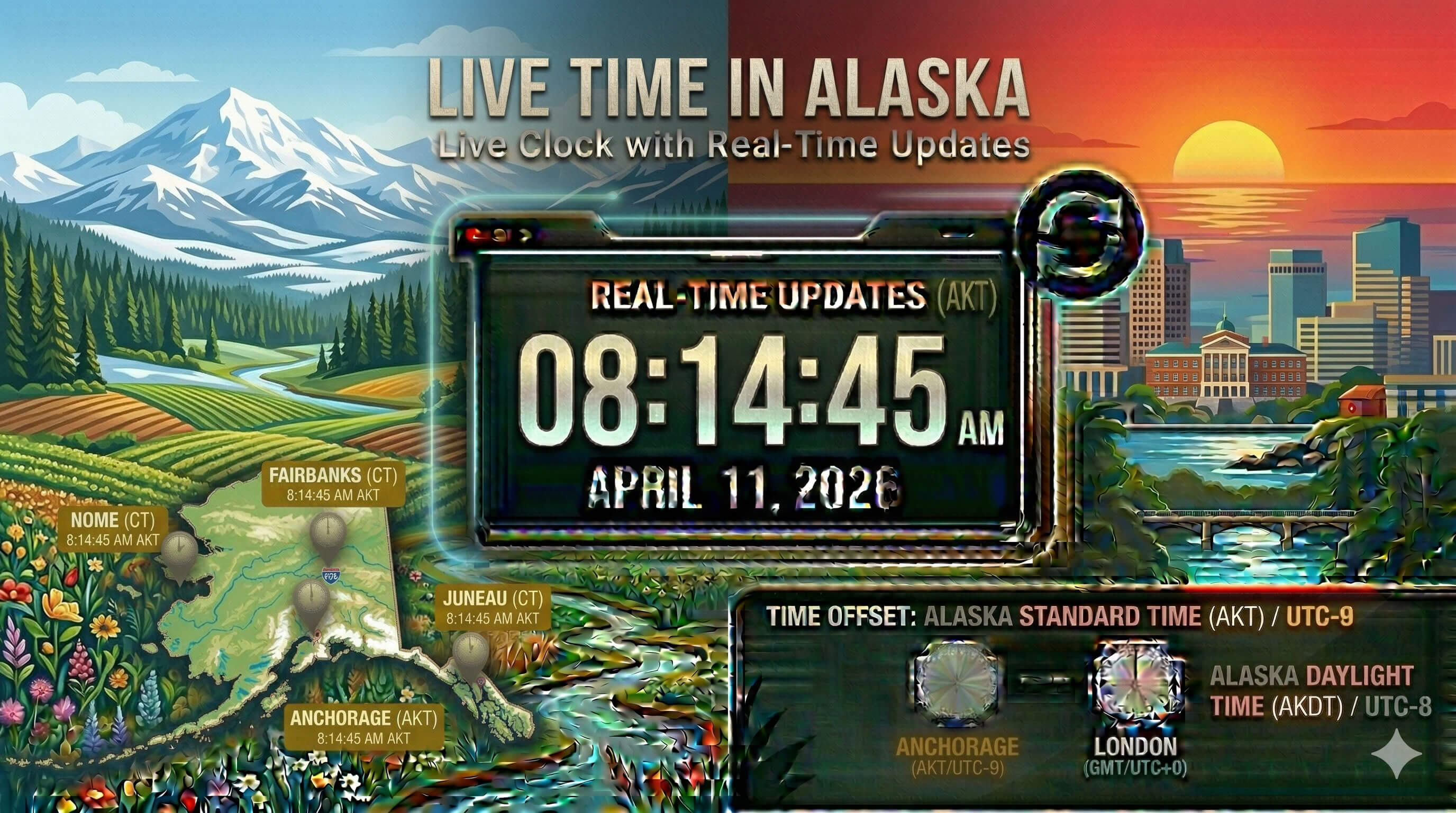 Live Clock in Alaska