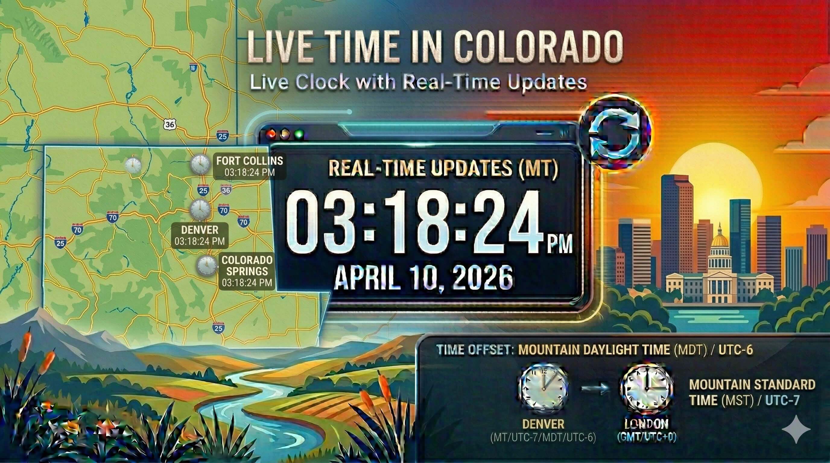 Live Clock in Colorado