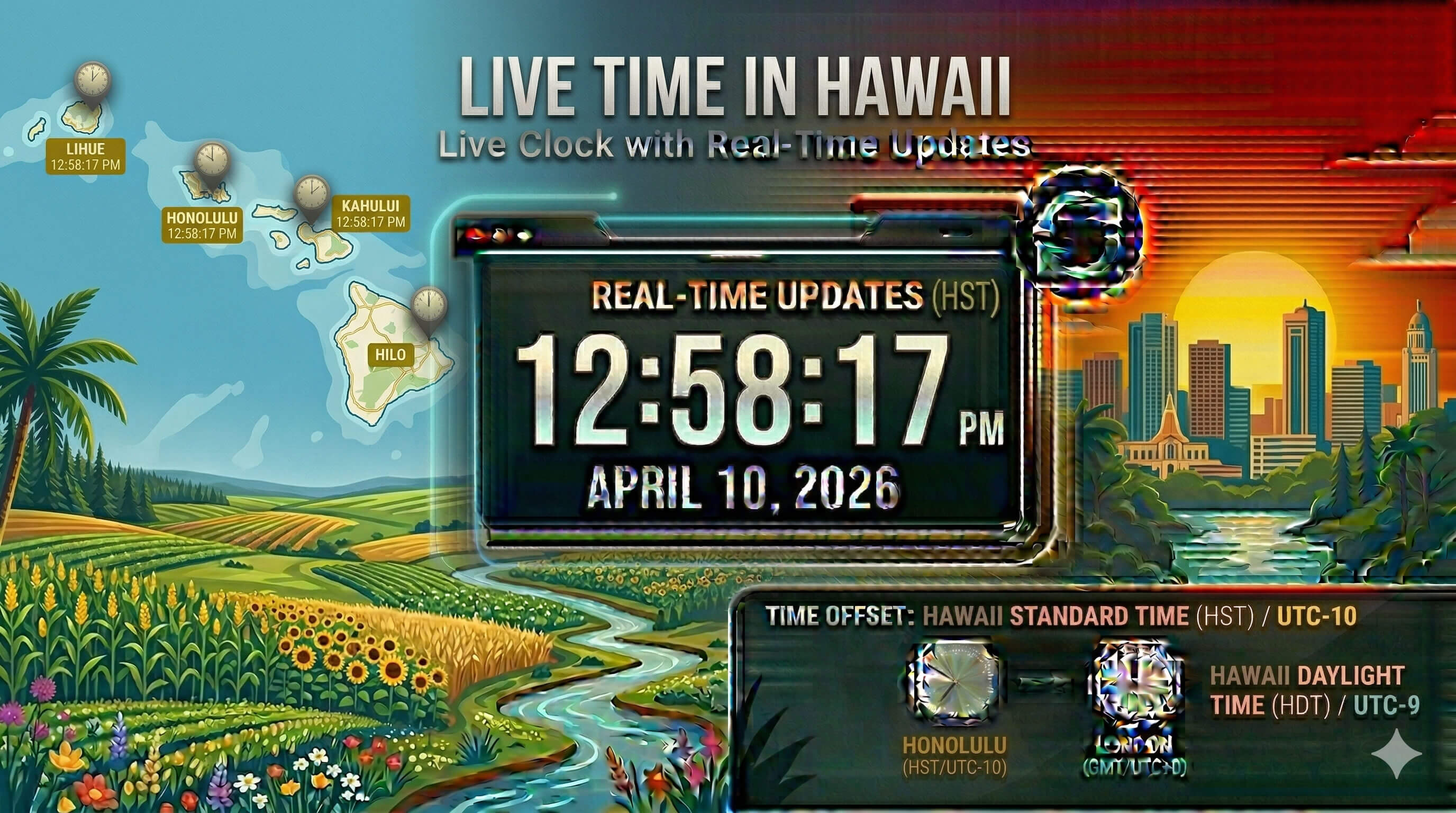 Live Clock in Hawaii