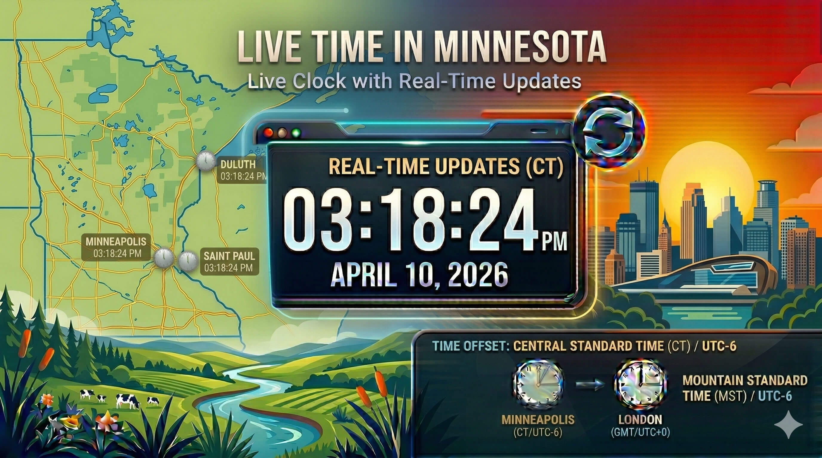 Live Clock in Minnesota
