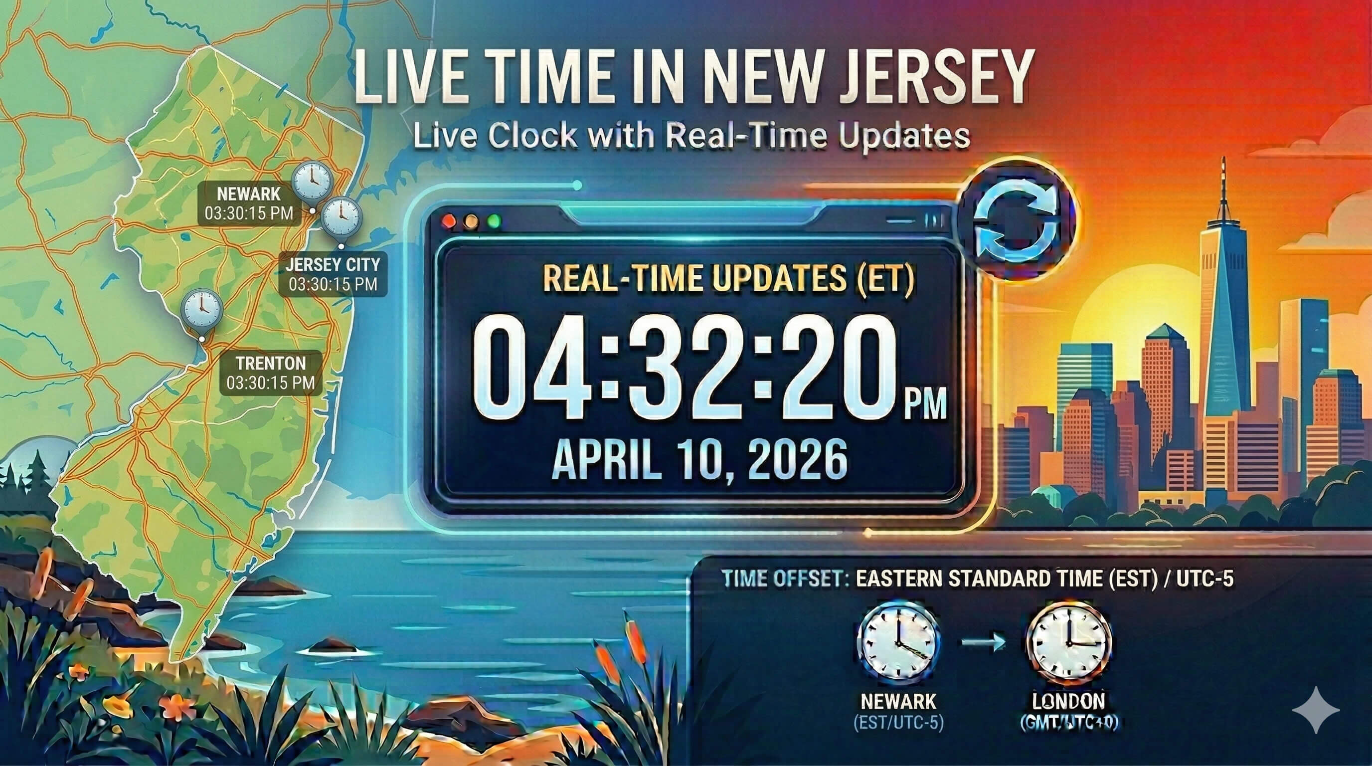 Live Clock in New Jersey