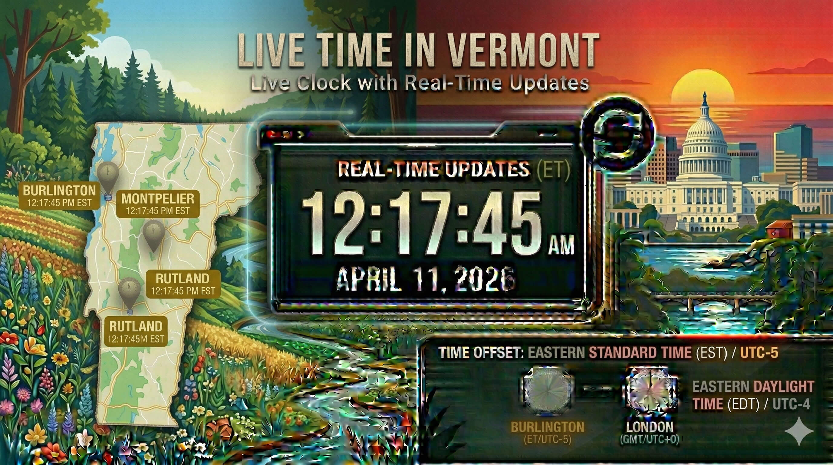 Live Clock in Vermont