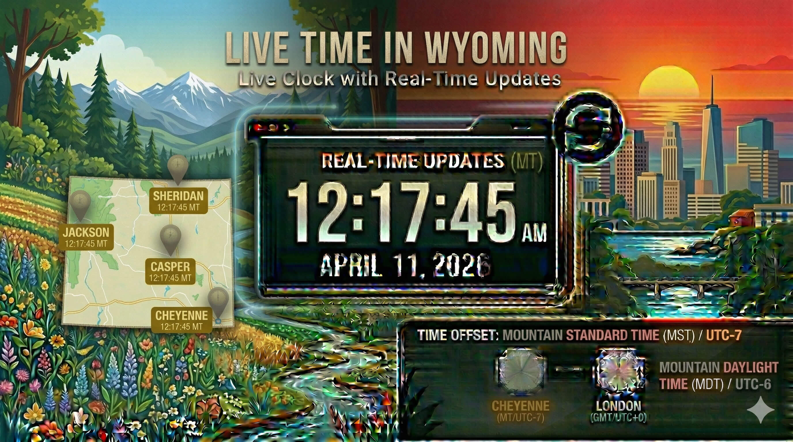 Live Clock in Wyoming
