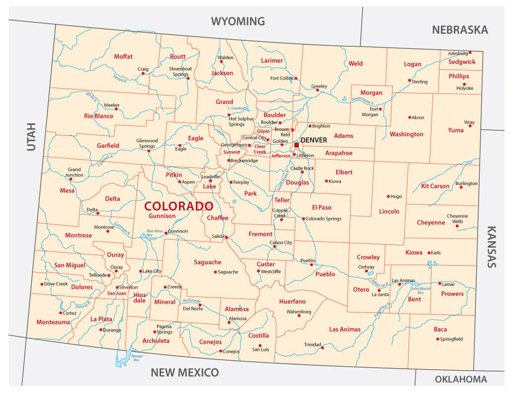 Colorado administrative map