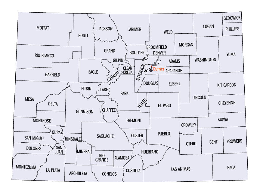 Colorado Counties Map