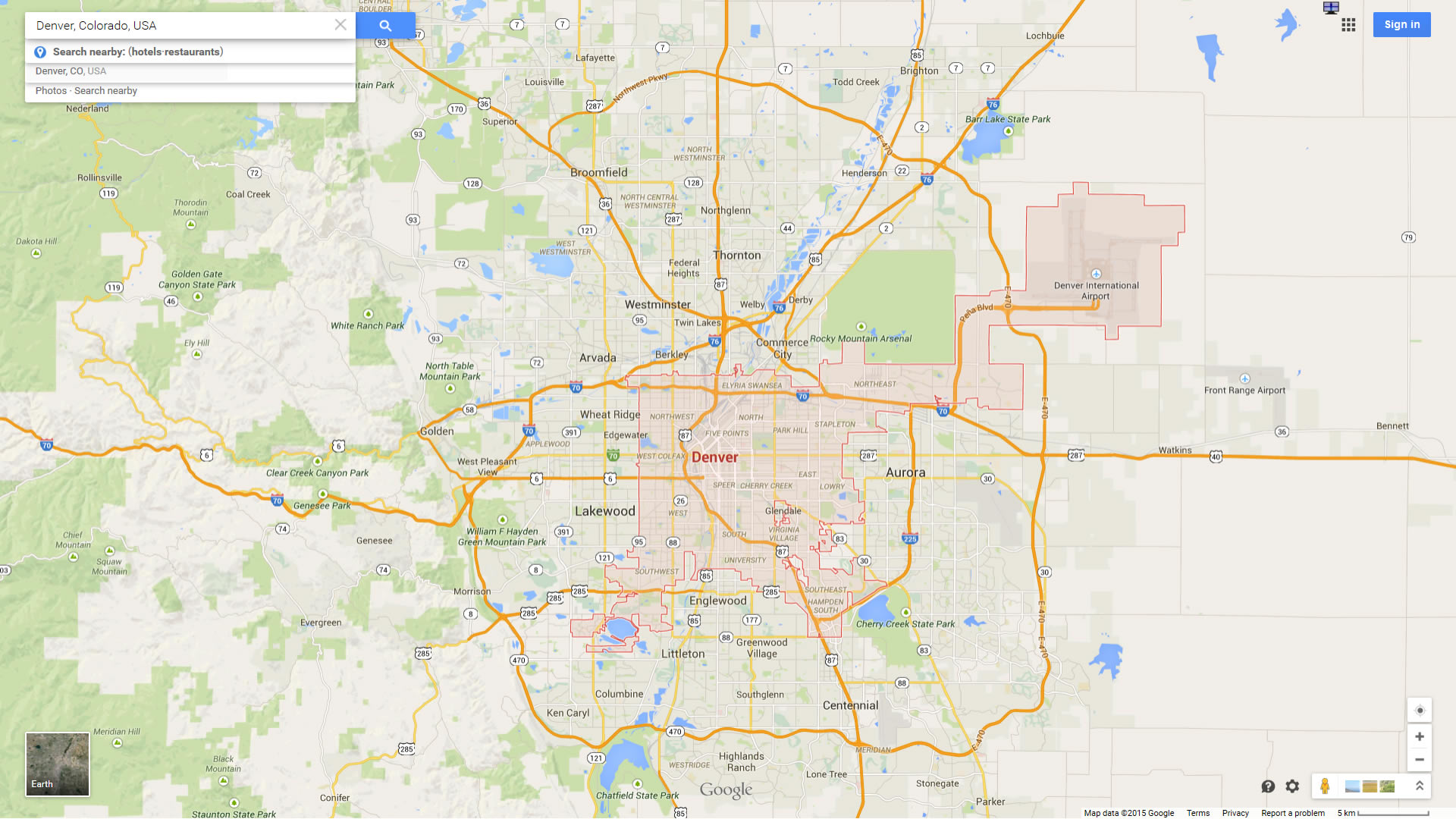Denver Colorado Map