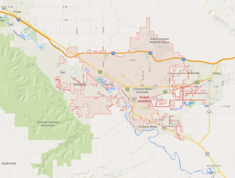 Grand Junction Colorado Map