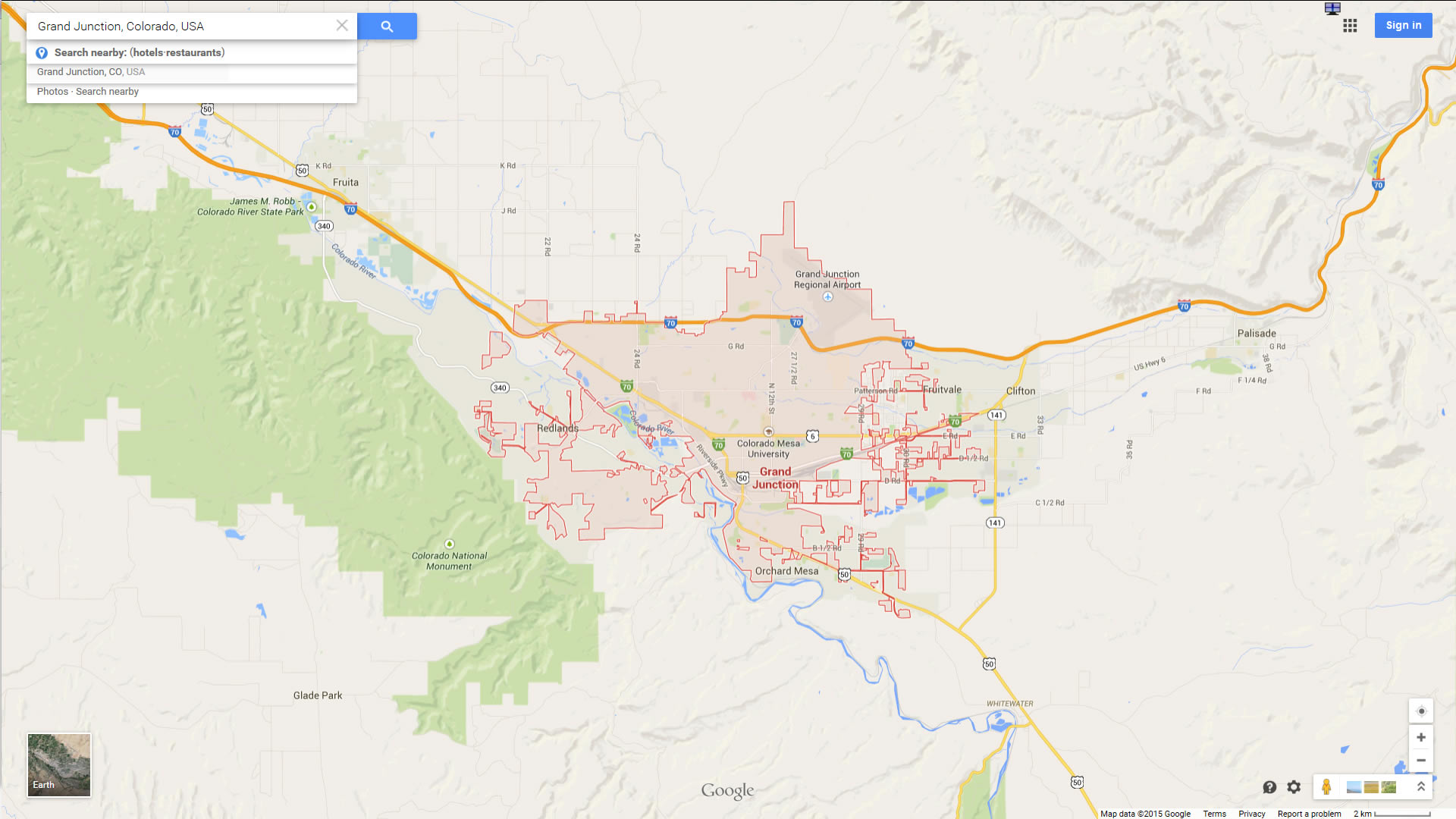 Grand Junction Colorado Map