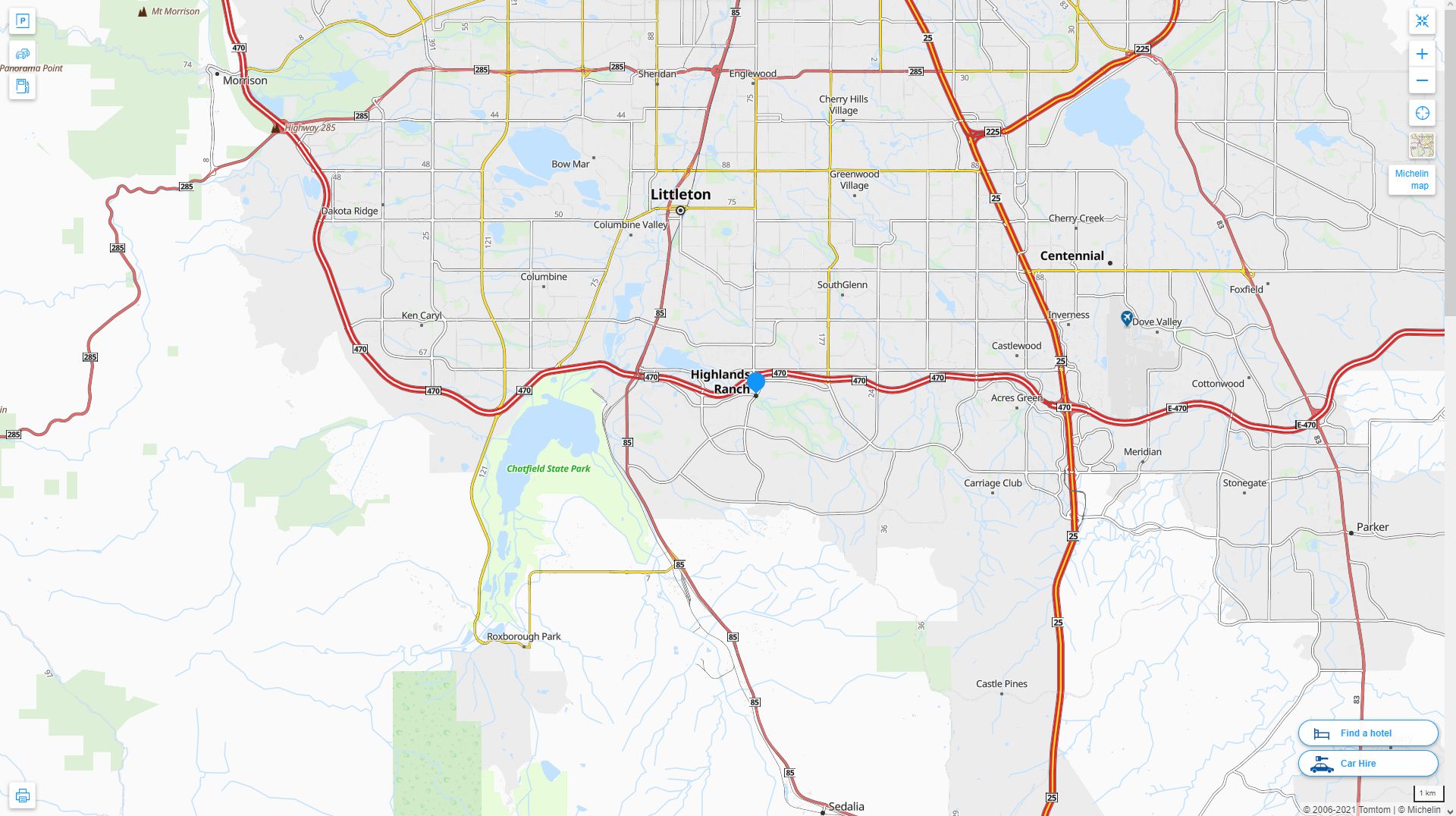 Highlands Ranch, Colorado Map