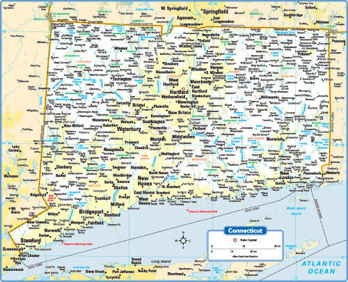 Connecticut State Map