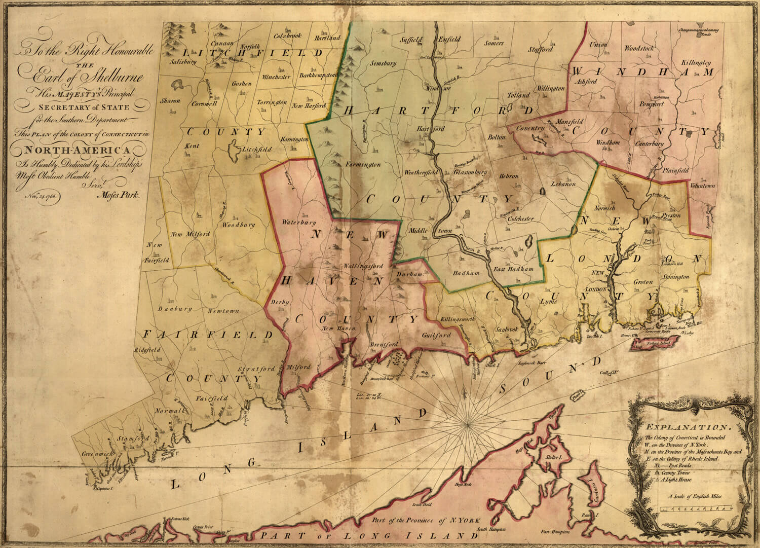 Connecticut historical Map