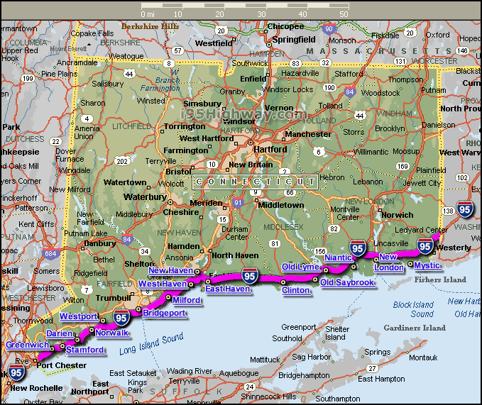 Interstate 95 Connecticut Map