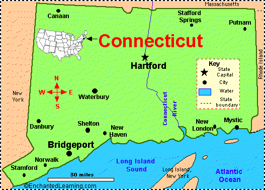 maps of Connecticut